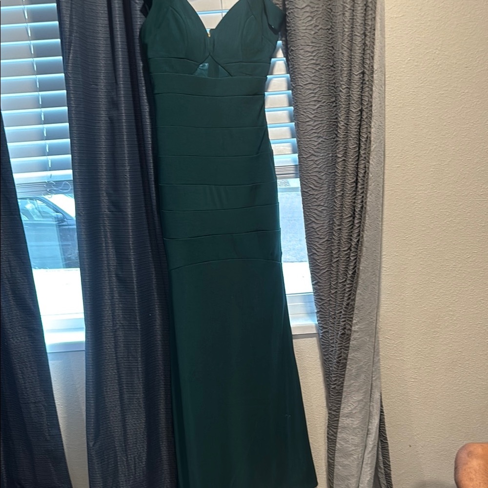 Emerald Sundae Green Sleeveless V-Neck Gown
